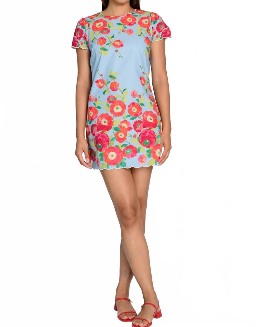 NEW ELIZABETH JAMES THE LABEL lousia mini dress in poppy patch